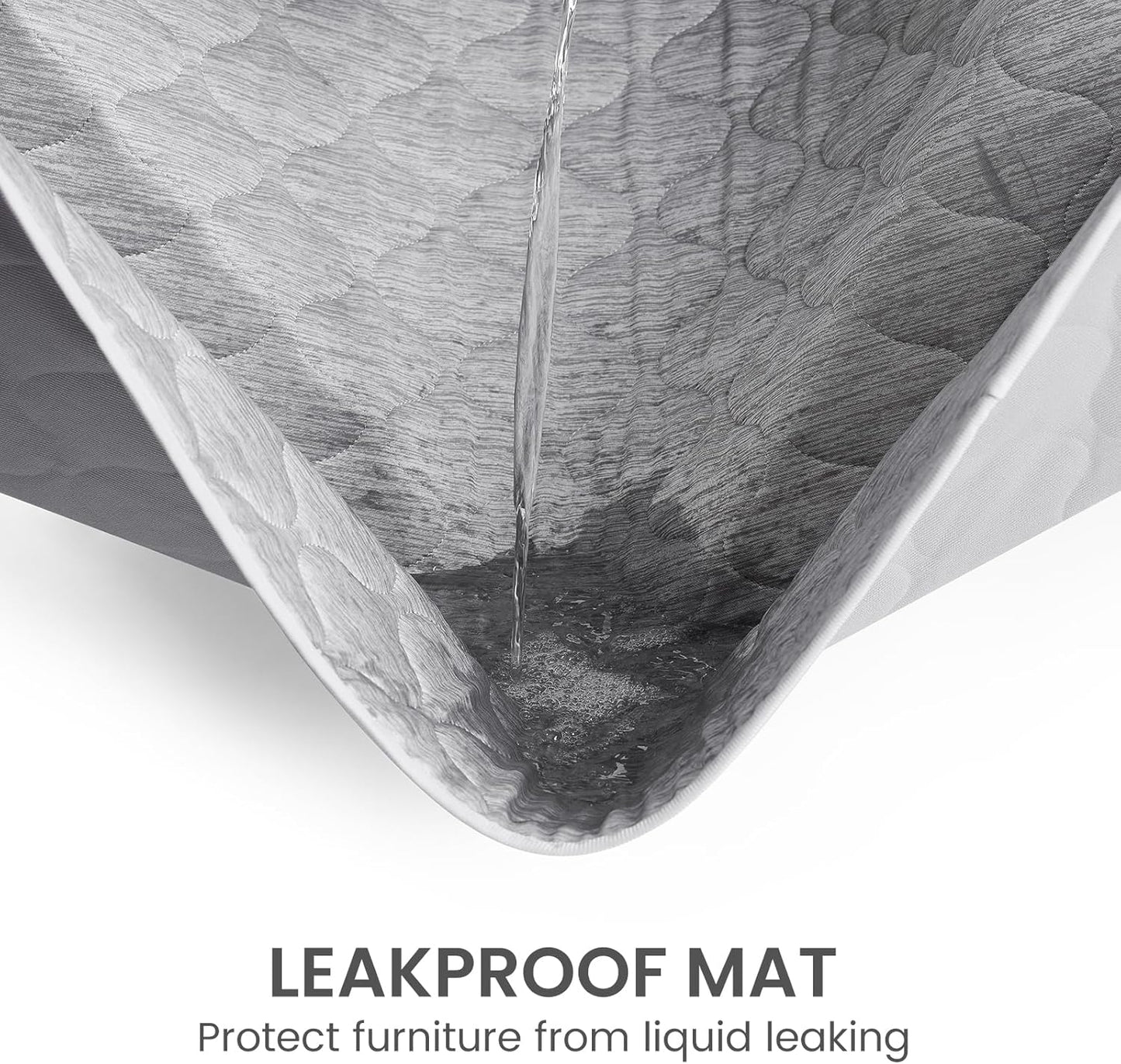 Cozy Bliss Leakproof Cooling Blanket for Medium Dogs – Q-Max>0.4, Durable & Washable Dog Cooling Mat for Hot Weather, Soft Pet Throw & Couch Protector for Dogs & Cats, 30x40 Inch, Heather Silver Grey