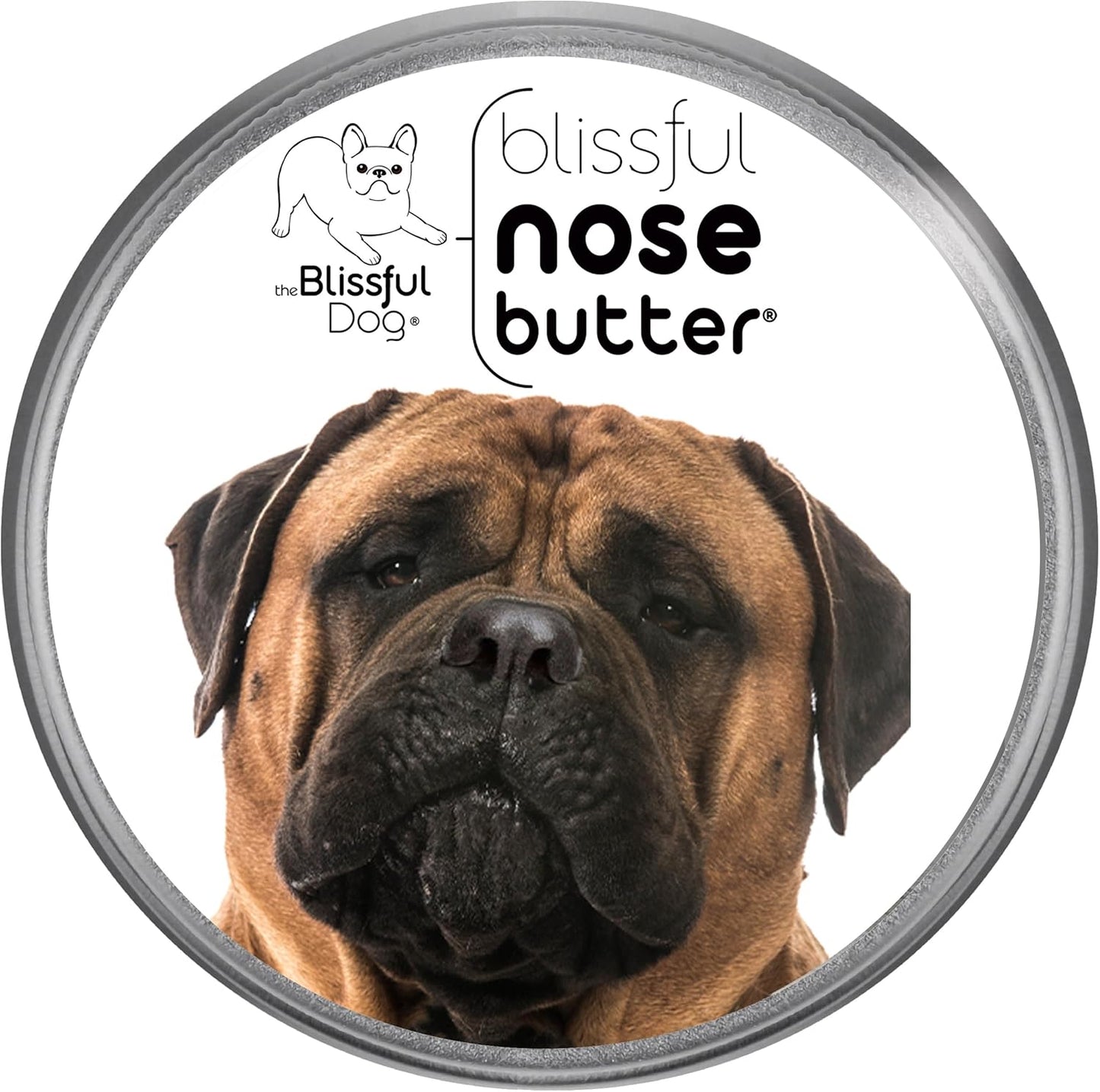 The Blissful Dog Bullmastiff Nose Butter for Dry, Cracked Skin, Lick-Safe Dog Nose Balm with Moisturizing Shea Butter, Almond, Olive, and Essential Oils, Pet Supplies, Uncented, 1 oz.