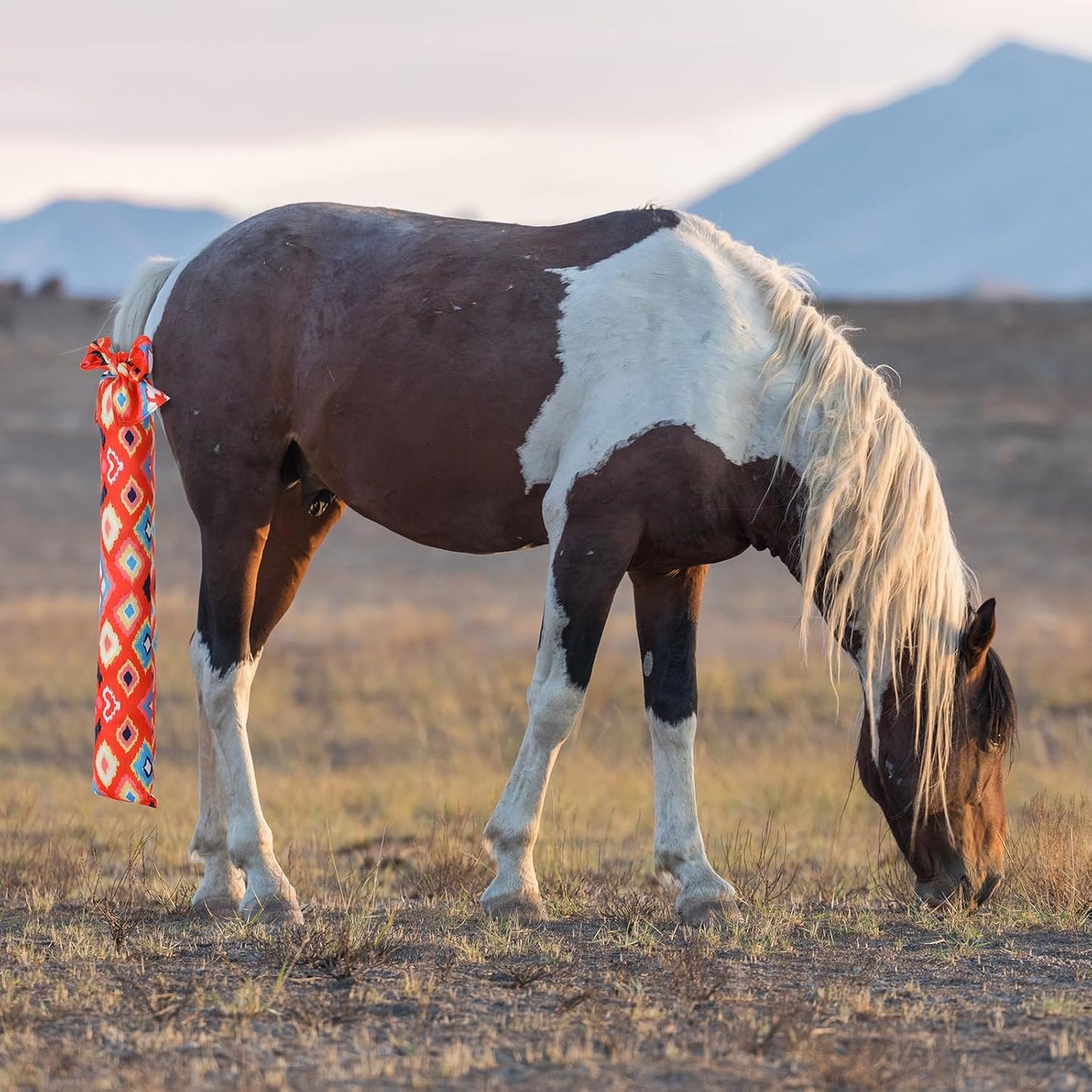 4 Pcs Horse Tail Bag Stretchy 22" Breathable with 2 Strands to Keep Clean and Protected Grooming Supplies