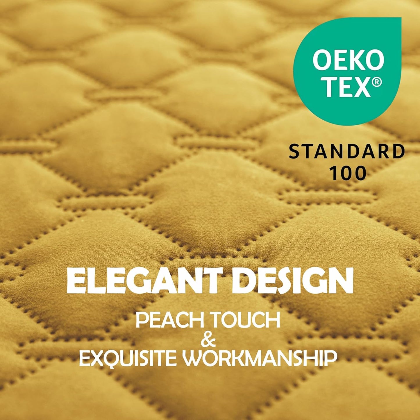 gogobunny 100% Double-Sided Waterproof Dog Bed Cover Pet Blanket Sofa Couch Furniture Protector for Puppy Large Dog Cat, Reversible (82x102 Inch (Pack of 1), Dark Yellow/Light Yellow)