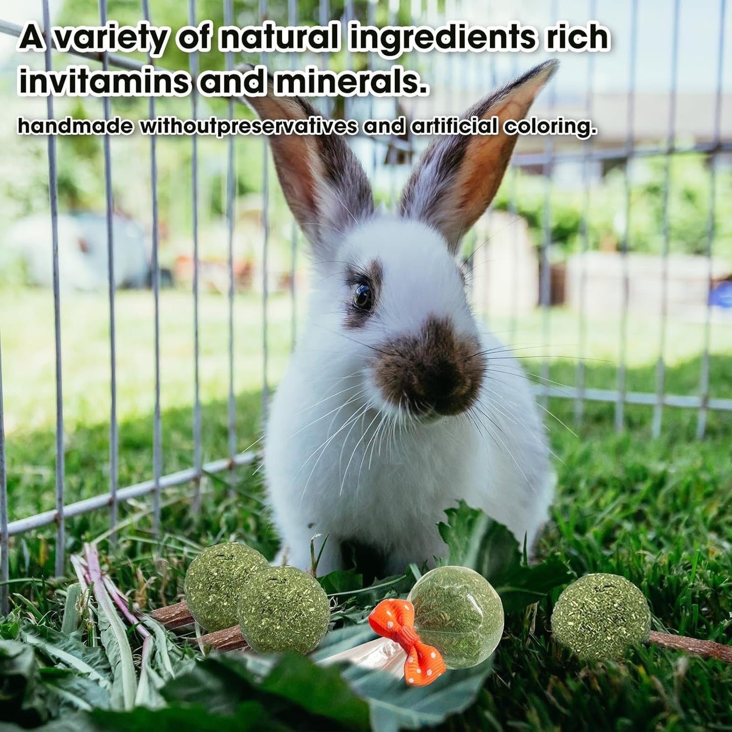 18-Pack Natural Alfalfa & Apple Wood Chew Lollipops for Small Pets - Healthy Dental Toys for Hamsters, Rabbits, Guinea Pigs, Chinchillas