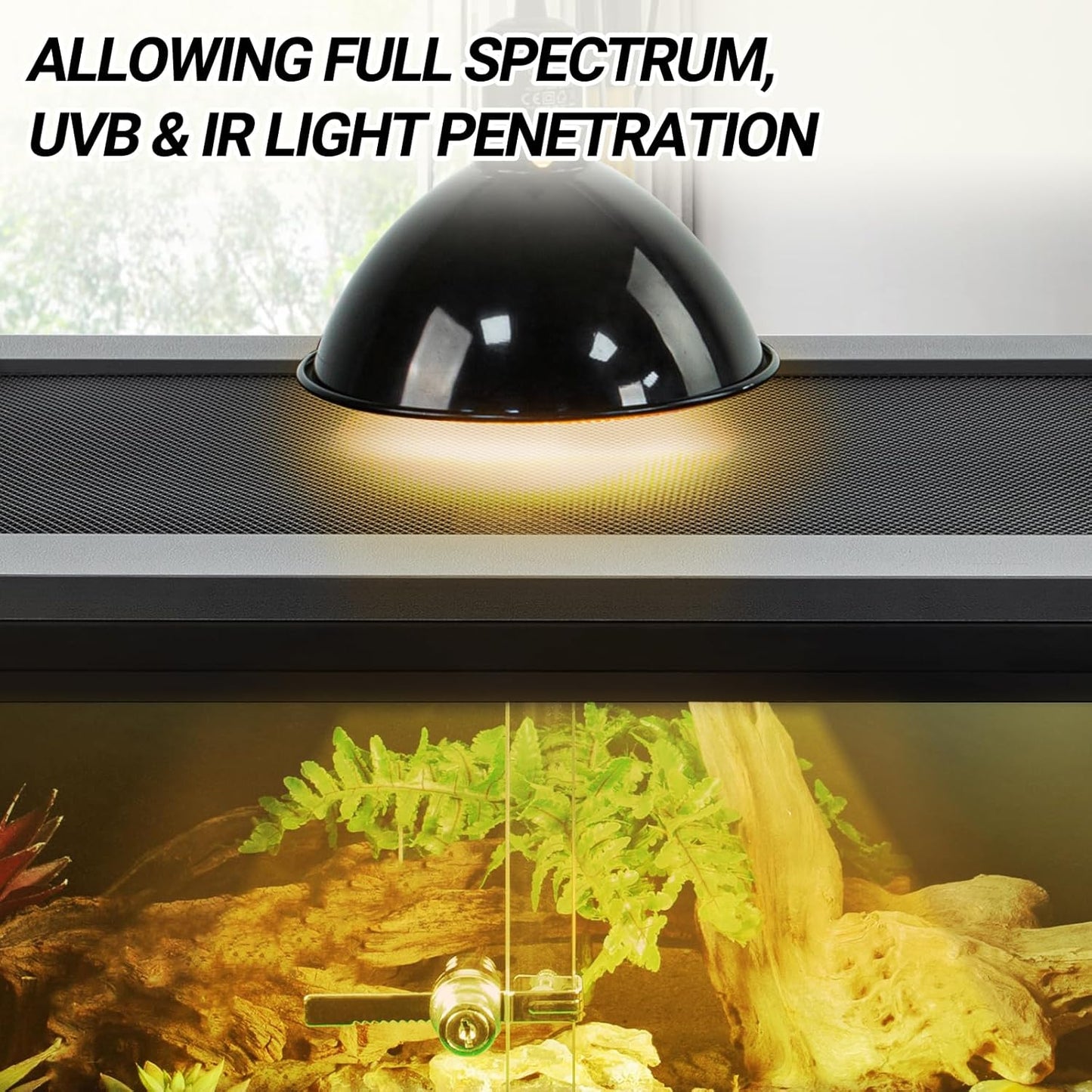 REPTI ZOO 20 Gallon PVC Reptile Terrarium, 24x18x12 inch Reptile Tank for Crested Gecko Leopard Gecko Snake Turtle Hermit Crab, Thermal Insulation Moisturizing