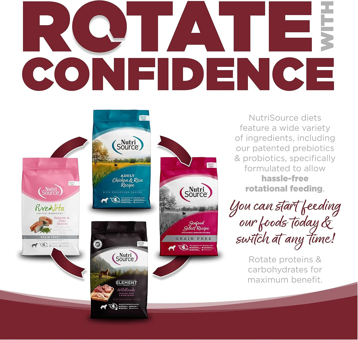 NutriSource Dog Food, Made with Beef and Brown Rice, with Wholesome Grains, 15LB, Dry Dog Food