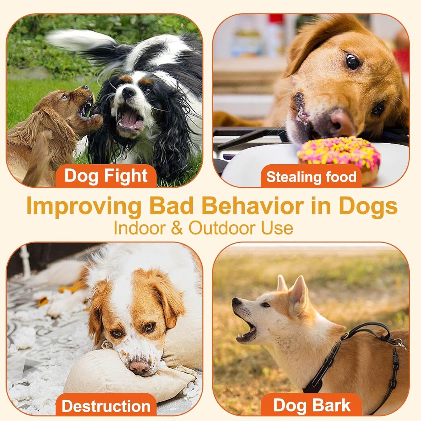 Corrector Dog Trainer Spray 80ml 6 Pack Dog Corrector Spray Dog Trainer for Dog to Stops Barking, Jumping Up, Food Stealing, Dog Fights, Avoidance, Unwanted Dog Behaviour(Orange)