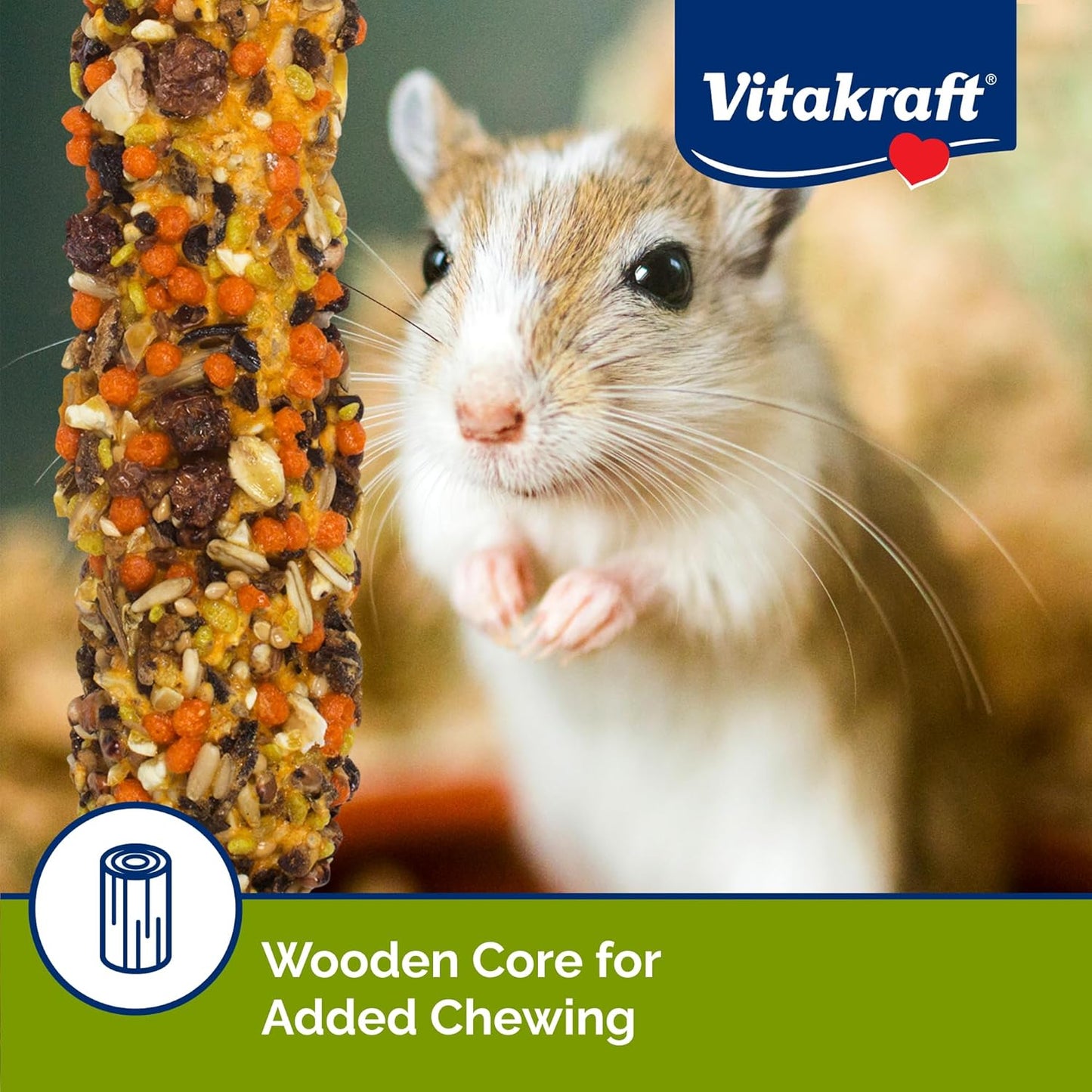 Vitakraft Crunch Sticks Hamster Treat - Apple and Honey - Hamster Chew Sticks