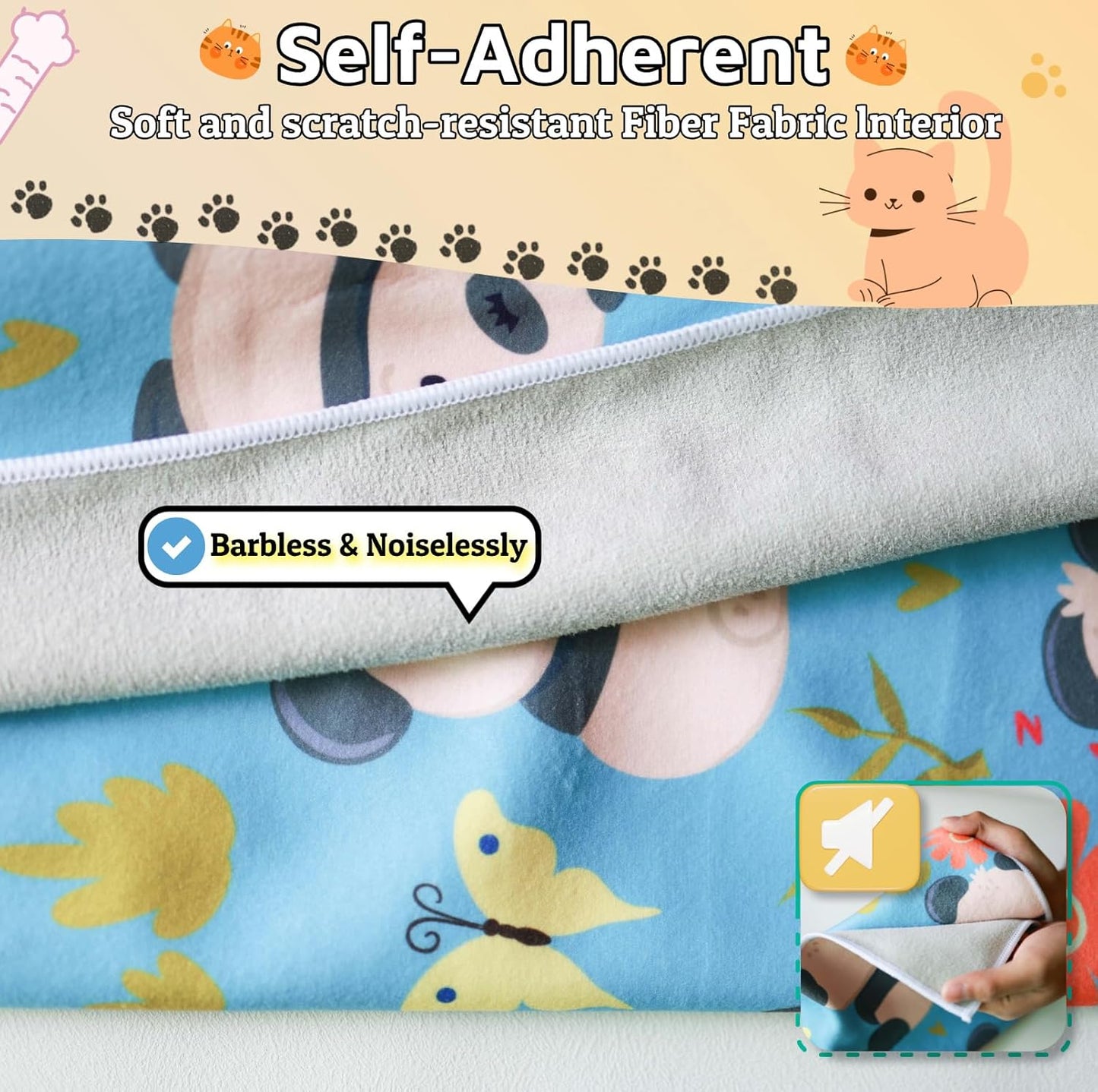 Cat Wrap for Grooming-Premium Cat Grooming Wrap Cat Restraint for Nail Clipping, Self-Adherent Soft Cat Blanket to Wrap Cat Anti-Scratch Anti-Escape Grooming Bag (Blue, M(Within 6lbs))