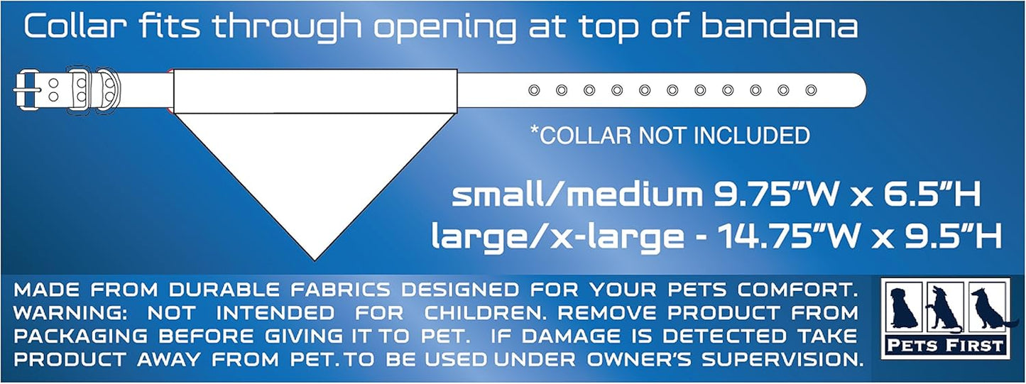 Pets First Collegiate Pet Accessories, Reversible Bandana, Texas Longhorns, Small/Medium