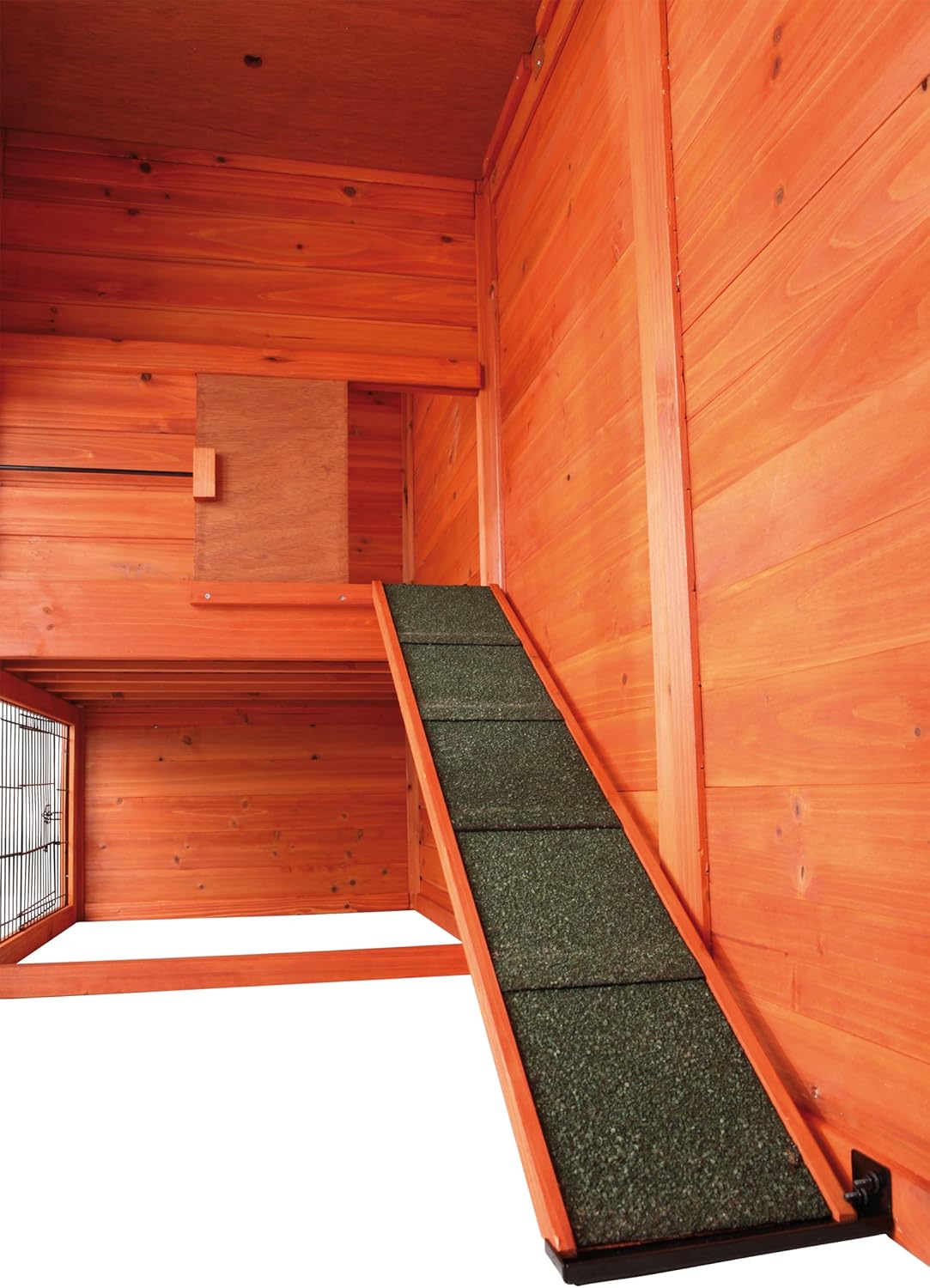 TRIXIE Pet Products Rabbit Hutch with Gabled Roof, 76.25 x 31.5 x 59.75 inches