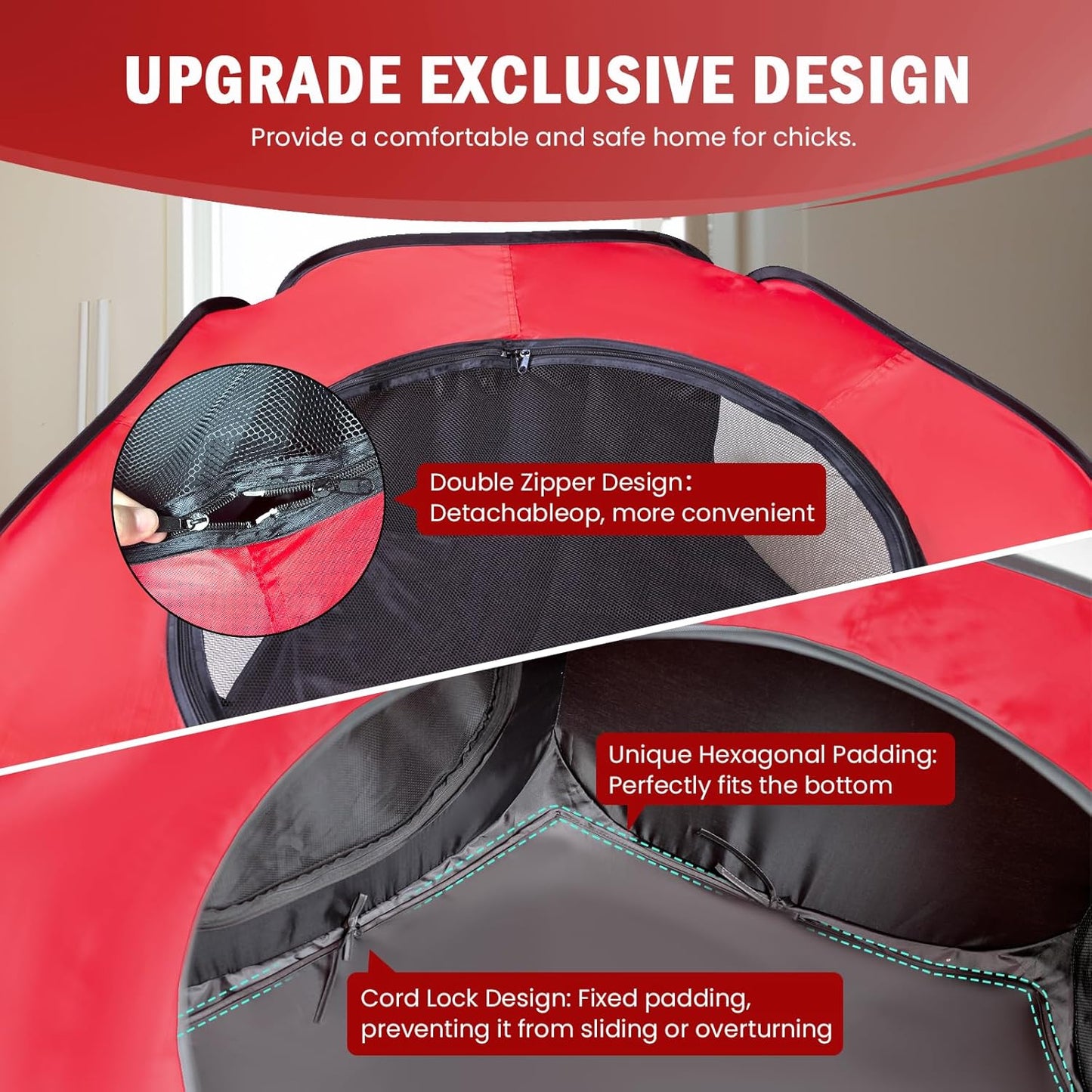 Chicken Brooder Box for Chick Starter Kit - 10 * 12inch Brooder Heating Plate Chick Brooder Pen/Baby Chicken Brooder Box 4-in-1 Bundles with Chicken Feeder, Waterer (Brooder Set)