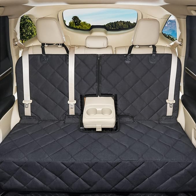 Bench Dog Car Seat Cover for Back Seat Waterproof Seat Covers Durable Scratch Proof Nonslip, Protector for Pet Fur & Mud Washable Backseat Cover for Cars Armrest Compatible