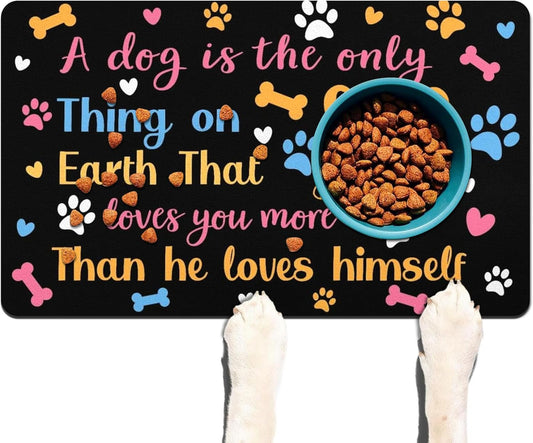 Pet Feeding Mat for Floors Waterproof Dog Mat for Food and Water Absorbent Quick Dry Non Slip mat for Cat Bowls