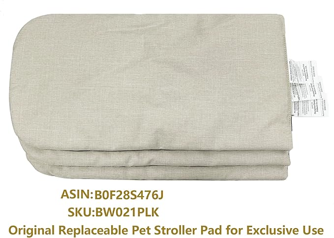ROODO Pet Stroller Inner Pad for Exclusive Use,Original,Replaceable,Easy to Clean,Set of 3 pc(Light Khaki)