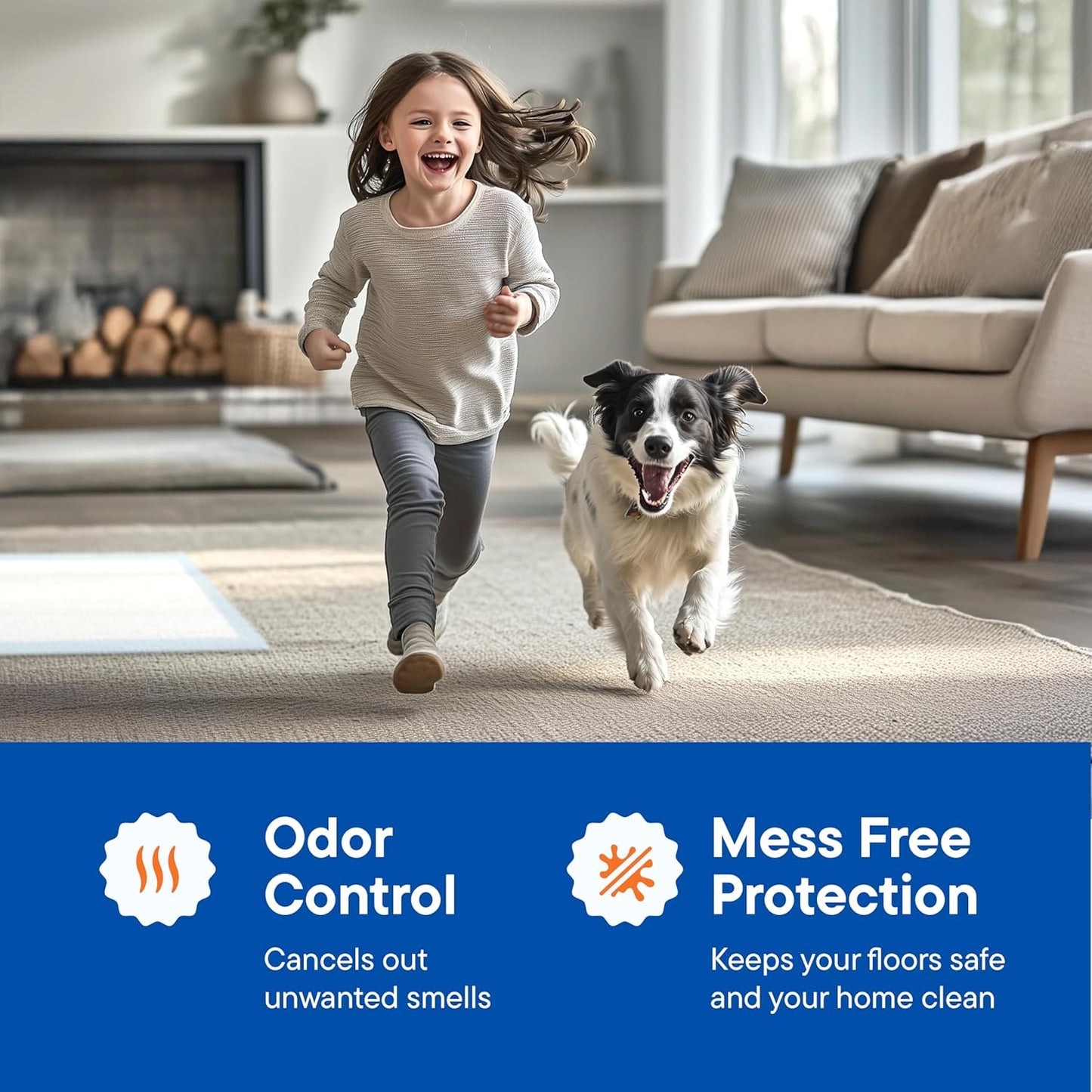 Dog Pads Large Pet Pee Pads for Dogs & Puppy Training 28" x 30" Potty Pads for Dogs [50-COUNT] Leak-Proof Dog and Puppy Pads - Quick-Dry Surface - Heavy Duty Absorbent Disposable Dog Wee Pad Bulk Pack