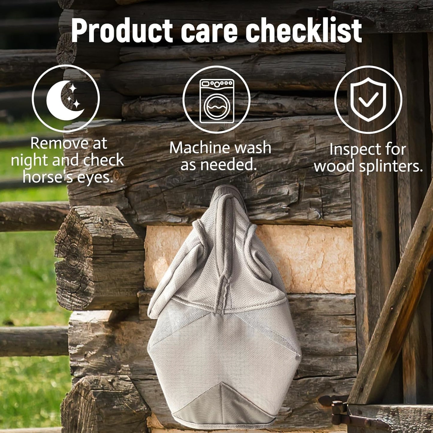 Horse Fly Mask, Adjustable Fly Masks for Horses with Ears, UV Protection from Insect Pests Comfort Mesh Without Nose Average Size Horses Accessories(Extra Small)