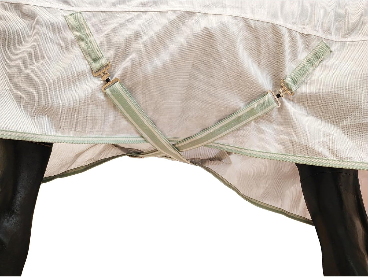 BARN & STABLE Breathable and Tear-Resistant Horse Fly Sheet with UV Protection Equine Summer Sheet Horse Fly Blanket with Removable Web Leg Straps