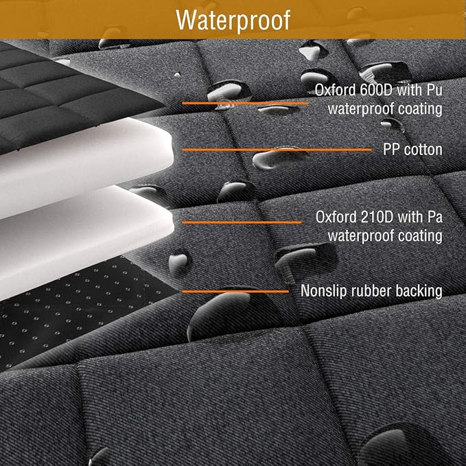 Active Pets Dog Car Seat Cover, Waterproof Front Seat Protector for SUV Truck Sedan, Pet Safety Travel Comfort System with Universal Fit, Blue