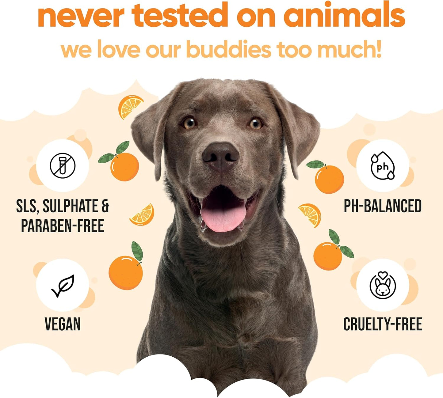 Orange Dog Shampoo by Buddycare | with Aloe Vera and Pro Vitamin B5 (50.72oz)