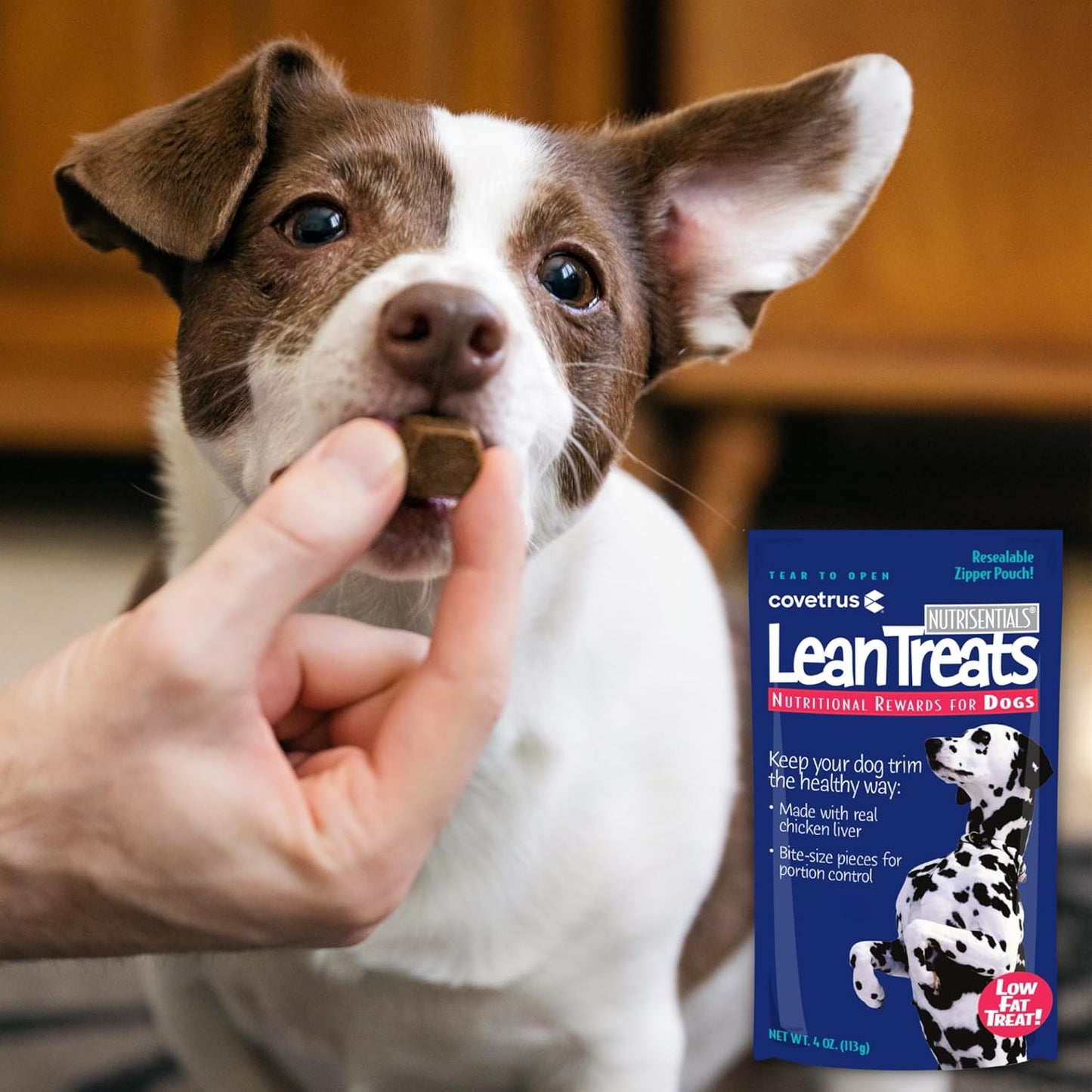 Covetrus Nutrisential Lean Treats for Dogs - Small, Medium & Large Dogs (K9) - Nutritional Low Fat, Bite-Size - Soft Chicken Flavor - 6 Pack - 4oz