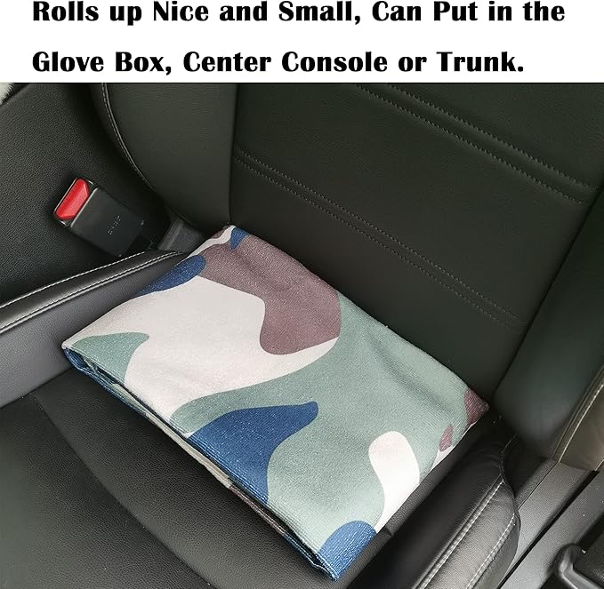 Car Seat Cover Protector Front Seats,for Gym Workout,Running,Swimming,Beach and Hiking,Waterproof Sweat Towel Bucket Seat Covers for Cars SUV Trucks (Camouflage, 1Pcs)