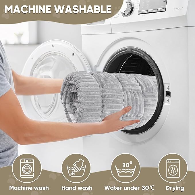 Dog Car Bed Mat, Non-Slip Backseat Extender Pet Blanket, Plaid Dog Bed for SUVs, Sedans & Trucks, Chew-Resistant Travel Pad for Dogs, Easy Clean & Scratch-Proof & Comfort (50"x24.6") Light Gray