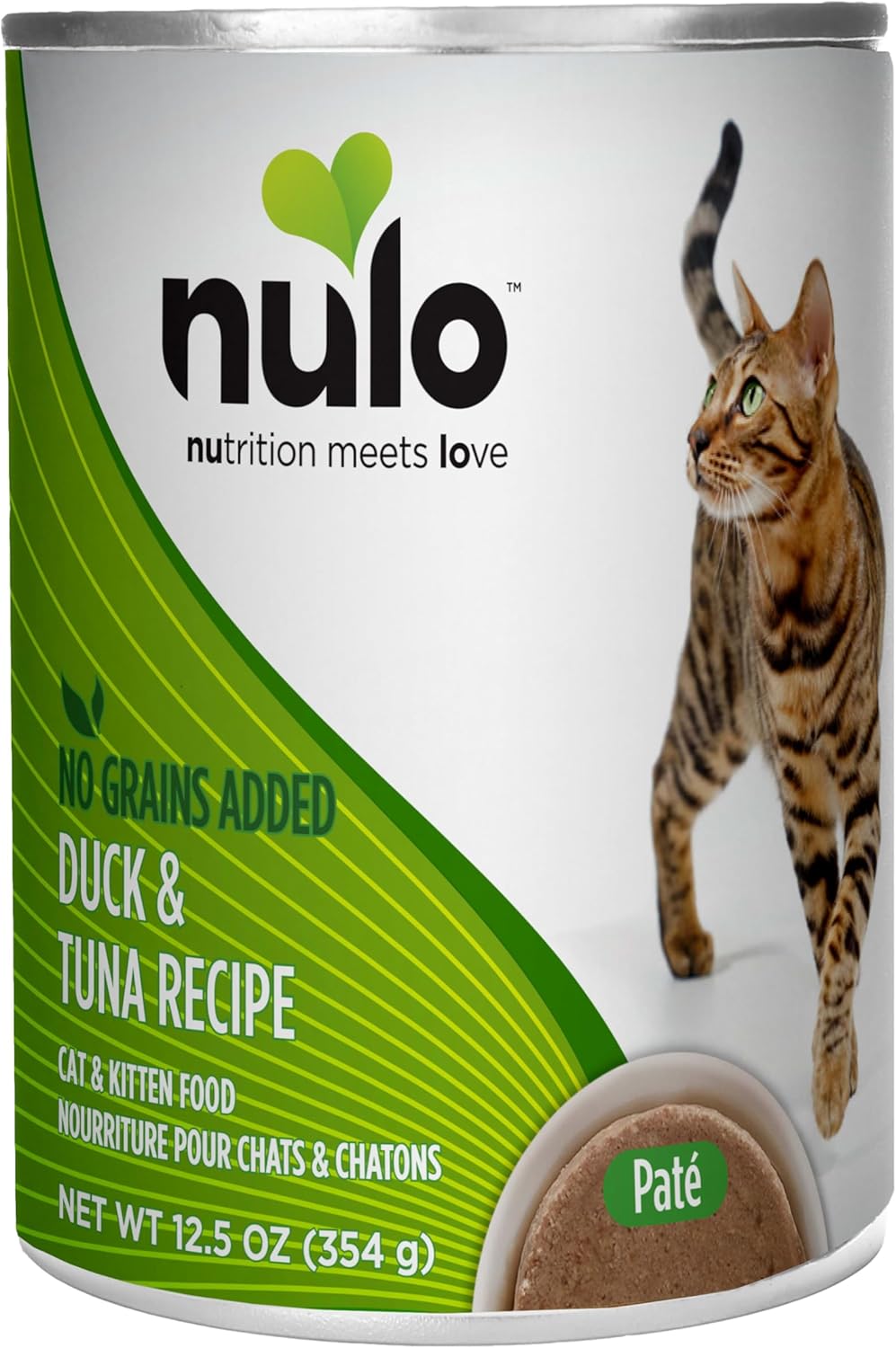 Nulo Duck & Tuna Recipe Pate Wet Canned Cat Food, 12.5 Ounce (Pack of 12)