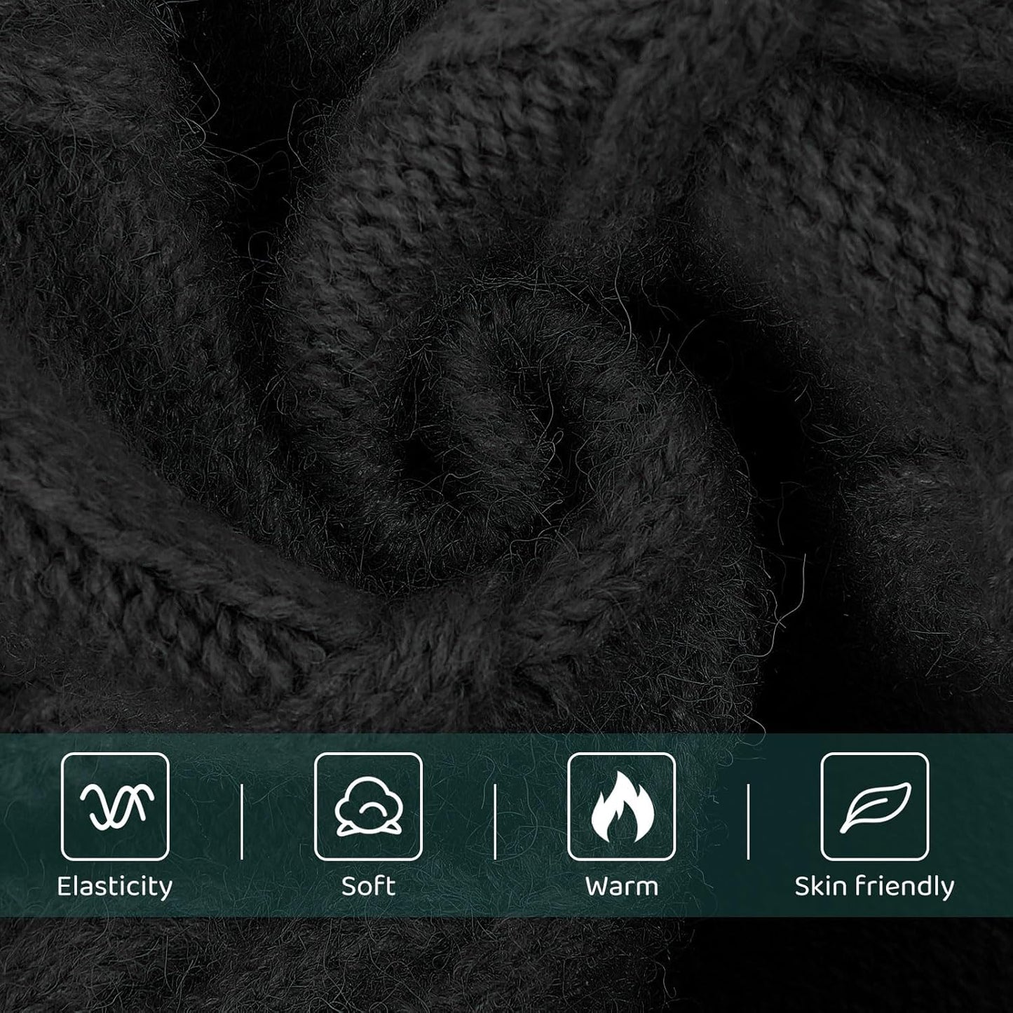 Queenmore Dog Sweater Large Size,Warm Dog Sweaters for Big Dogs,Chunky Knitted Doggy Sweater for Extra Large Dogs Boy Girl, Big Doggie Turtleneck Winter Outfit (Black,2XL)