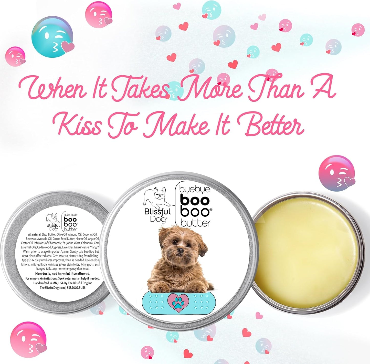 The Blissful Dog Lhasa Apso Boo Boo Butter, 8-Ounce