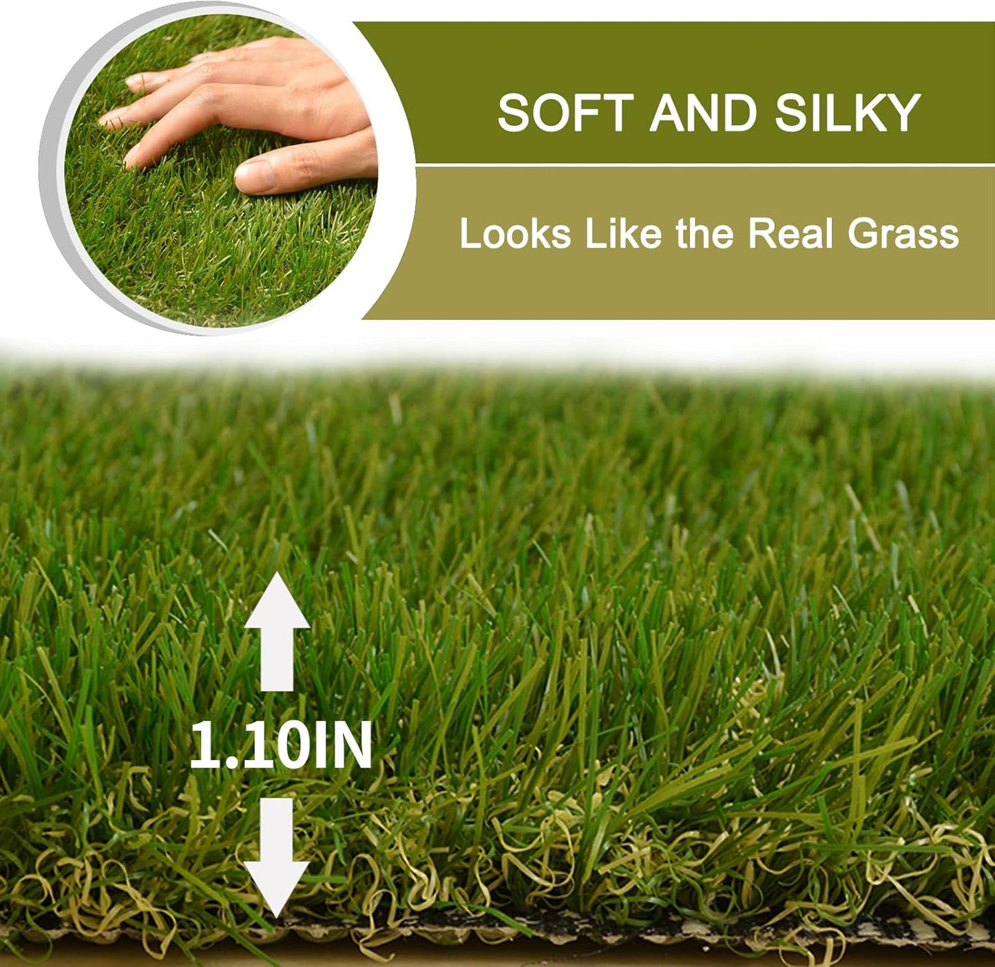 Dog Grass Large Potty Patch, Artificial Dog Grass Bathroom Turf for Pet Training, Washable Puppy Pee Pad, Perfect Indoor/Outdoor Portable Potty Pet Loo (Replacement Grass for 41"X26.8" Tray)