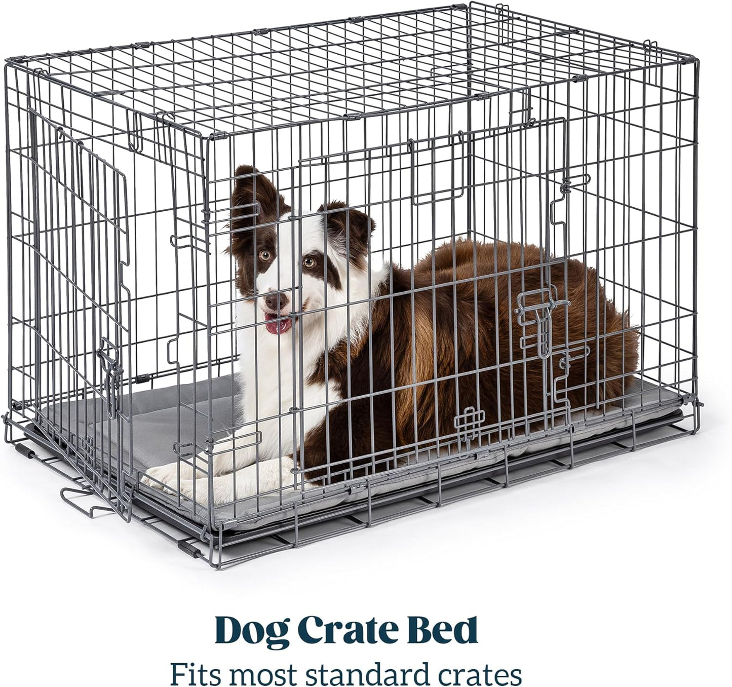 Cybarmour Chew Proof Dog Crate Pad - Outdoor Indestructible Dog Bed - Tough - Potable - Machine Washable - Water & Dirt-Resistant - Large Breeds & Fits 42-Inch Crate - 41"x27", Limestone