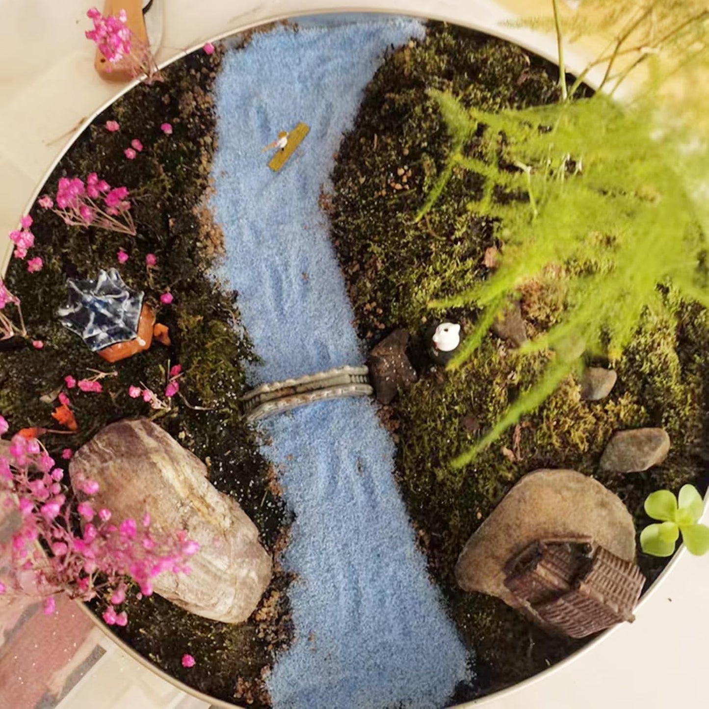 10 lbs Blue Sand Aquarium Substrate, 0.4-0.8 mm Decorative Sand for Aquarium, Fish Tank, Paintings, Candle, Vase, Wedding Ceremony, Arts Crafts and Bowl Fillers