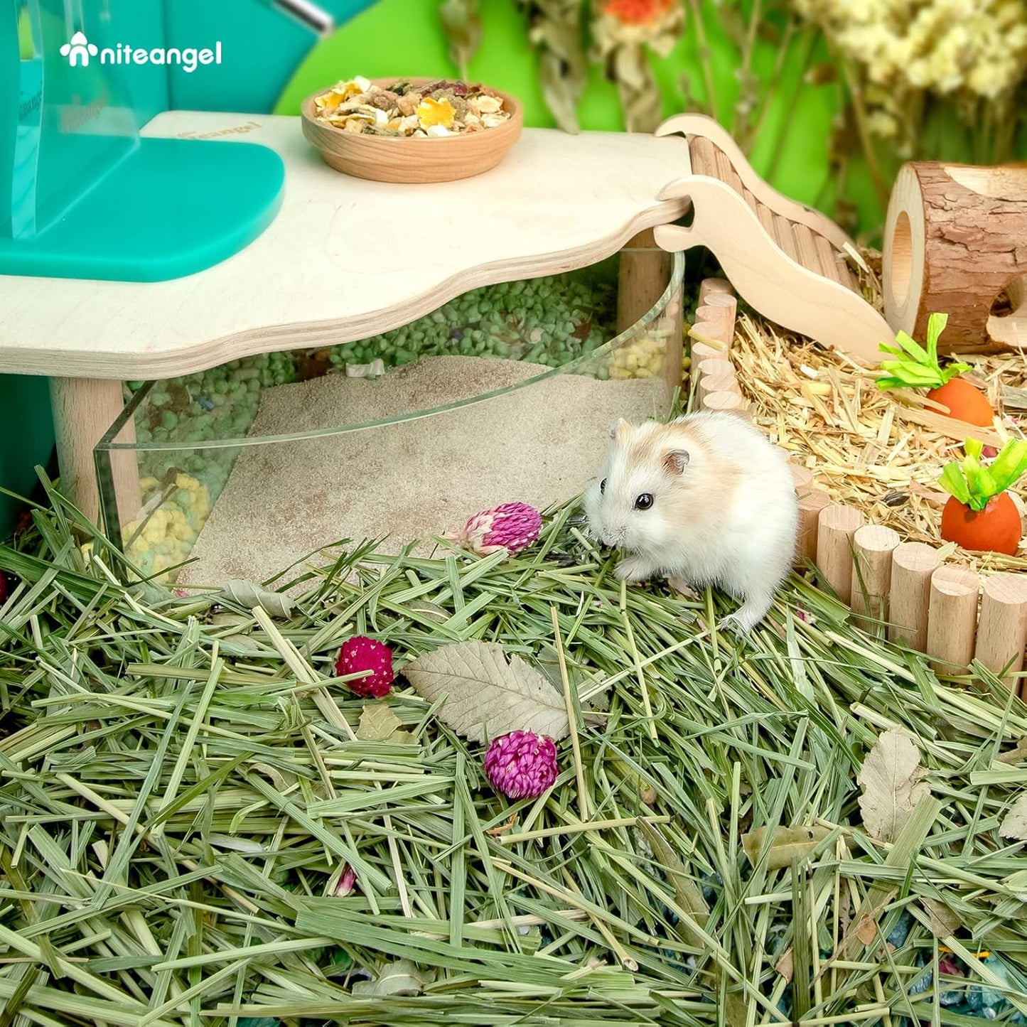 Niteangel Natural & Soft Hamster Bedding Mate Small Animal Habitat Decor for Syrian Dwarf Hamsters Gerbils Mice Degus Bunny or Other Small-Sized Pet