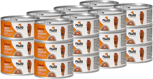 Nulo Turkey & Chicken Recipe Pate Wet Canned Cat Food, 5.5 Ounce (Pack of 24)