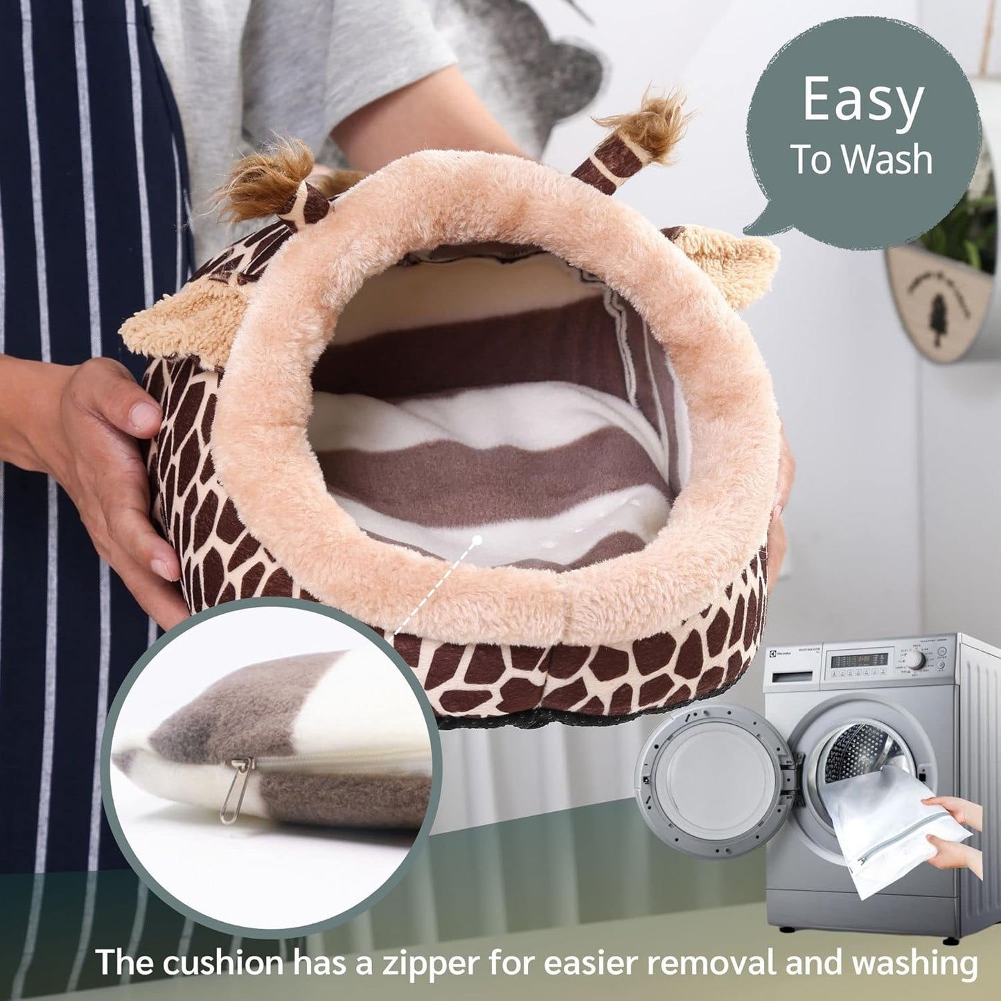 JanYoo Bunny Bed Guinea Pig Hideout Huts Accessories Habitat Tunnel for House