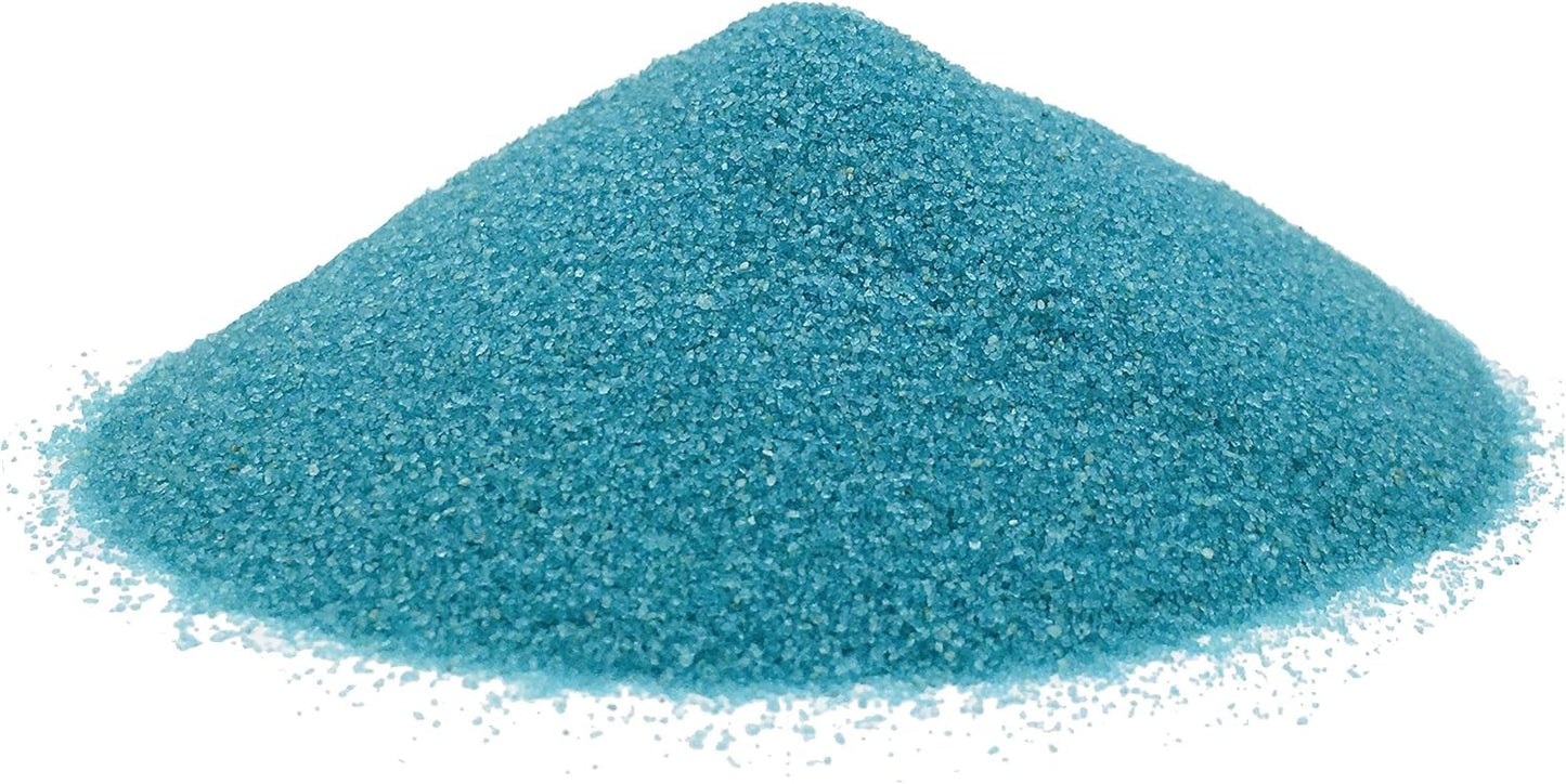 Teal Sand - Fine Sand for Zen Garden, Resin Incense Burner, Smudge Bowl, Ritual Incense, Cast Iron Cauldron, Unity Ceremony, Sensory Bin Table, Mandalas, Crafts by Alternative Imagination (1 Pound)