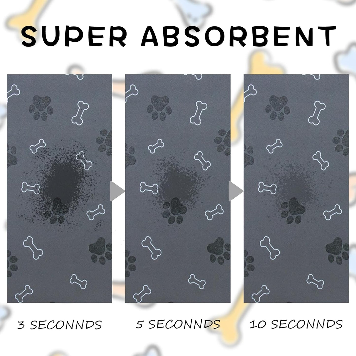 Pet Cat Dog Food Mat Non Slip Mat for Dog Water Bowl Mat Quick Dry Absorbent Cat Feeding Mat, 32 * 17 in, Brown