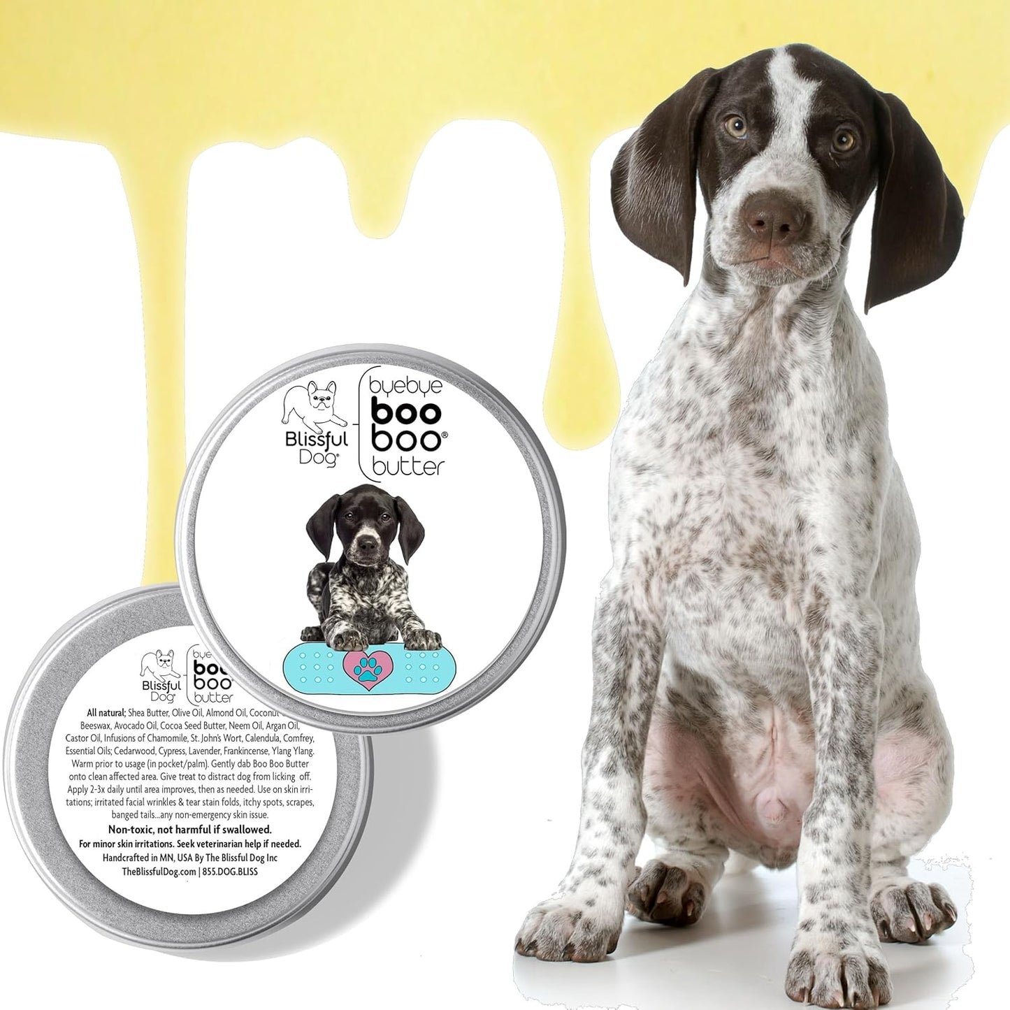 The Blissful Dog 2 oz TIN German Shorthaired Pointer Booboo Butter