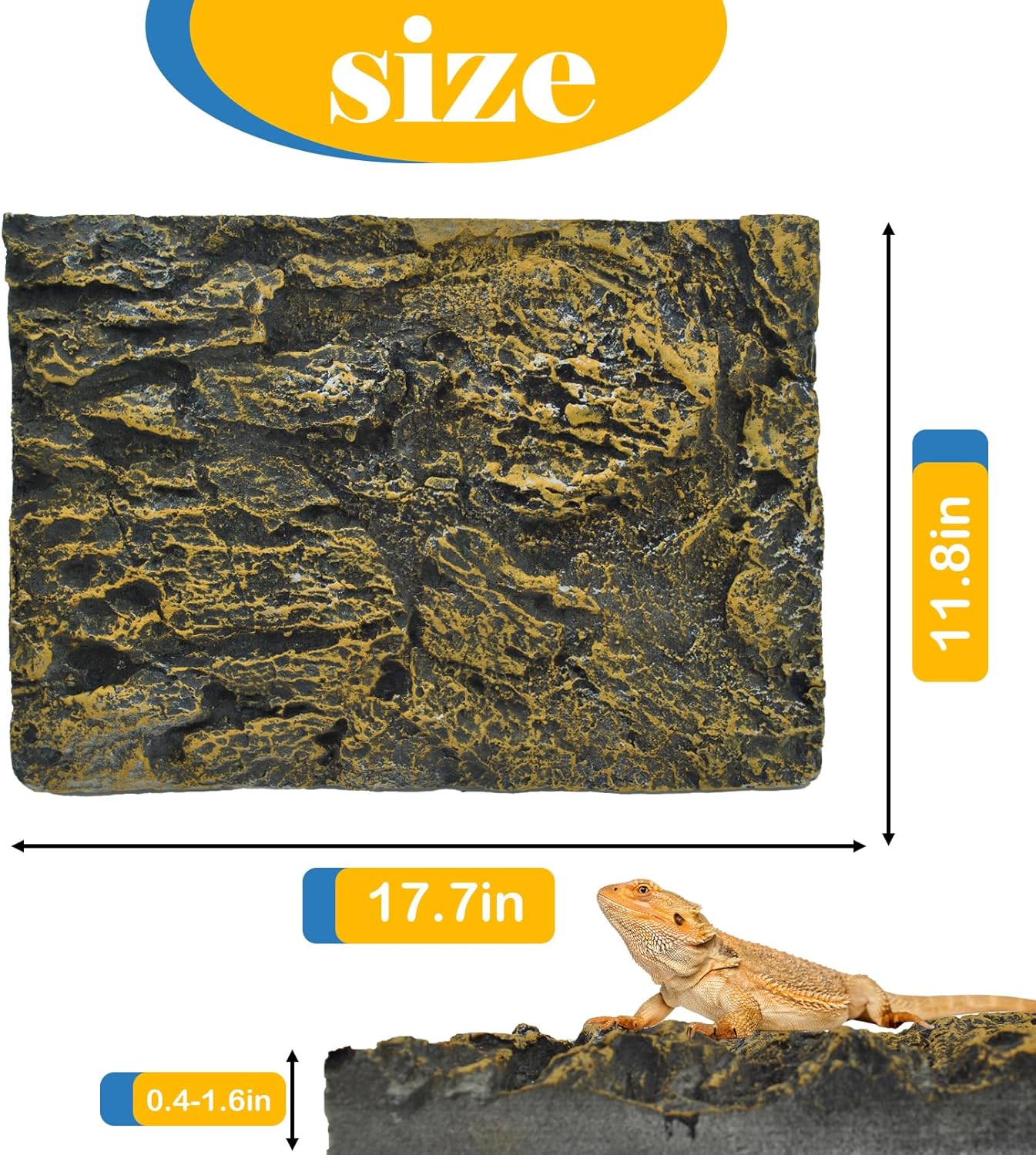 Reptile Tank Background Board Rock Terrarium Cork Background Board 3D Wall Backdrop Aquarium DéCor Backgrounds Amphibian Habitat Decoration for Lizards Leopard Gecko Bearded Dragons Turtle