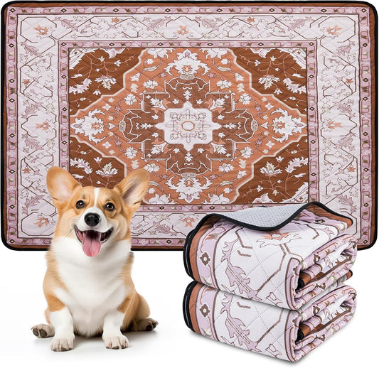 Washable Pee Pads for Dogs: 2 Pack Reusable, Waterproof & Leakproof Puppy Pad, Non-Slip Whelping & Potty Training for Floor, Playpen, Crate, Couch, 18x24