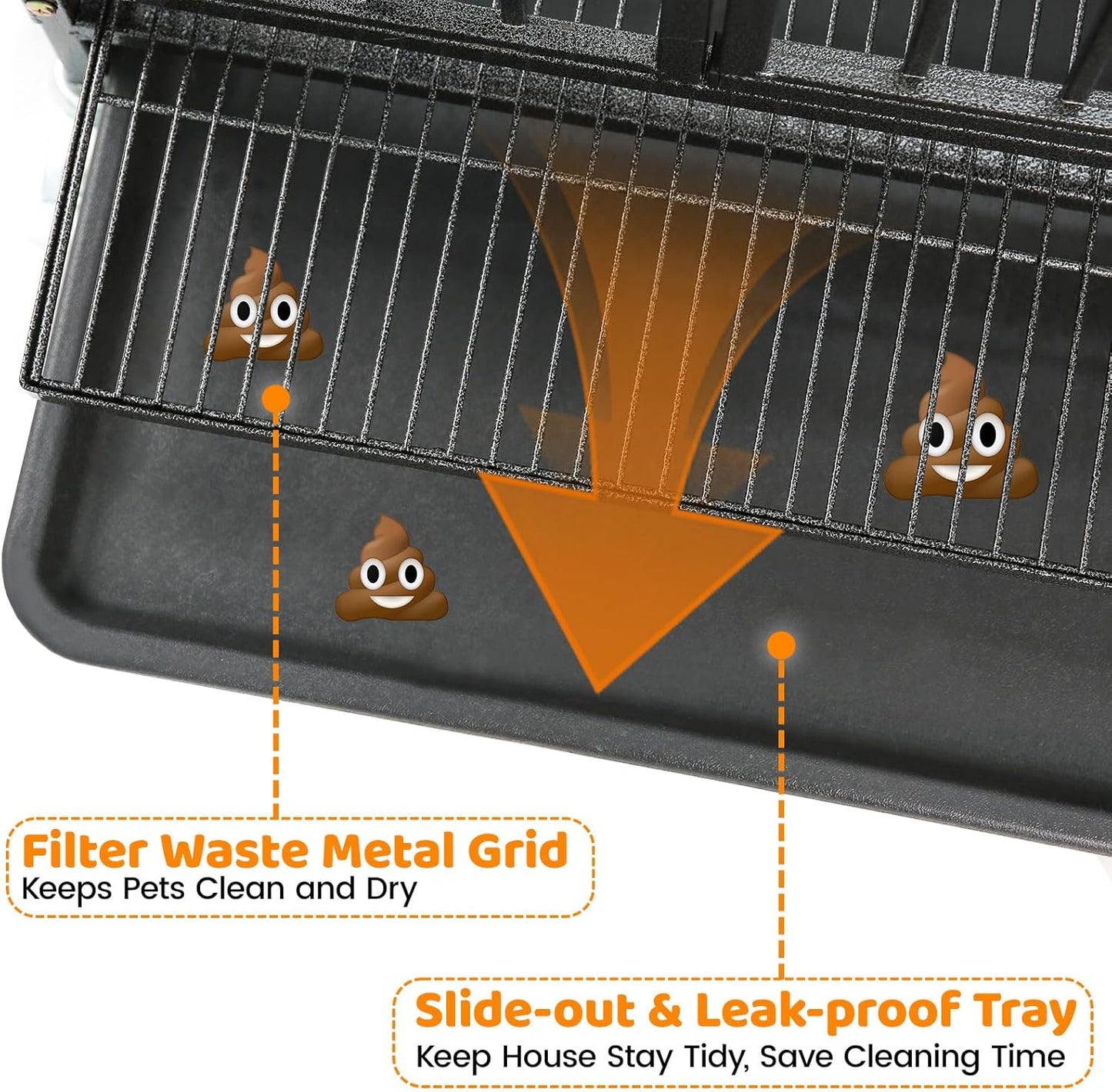Homey Pet Three Levels 37 Inch Dog Crate, Escape Proof Dog Cage Kennel Indoor with Top Access and Lockable Wheels, Removable Tray, Heavy Duty Dog Crates for Medium/Small Dogs