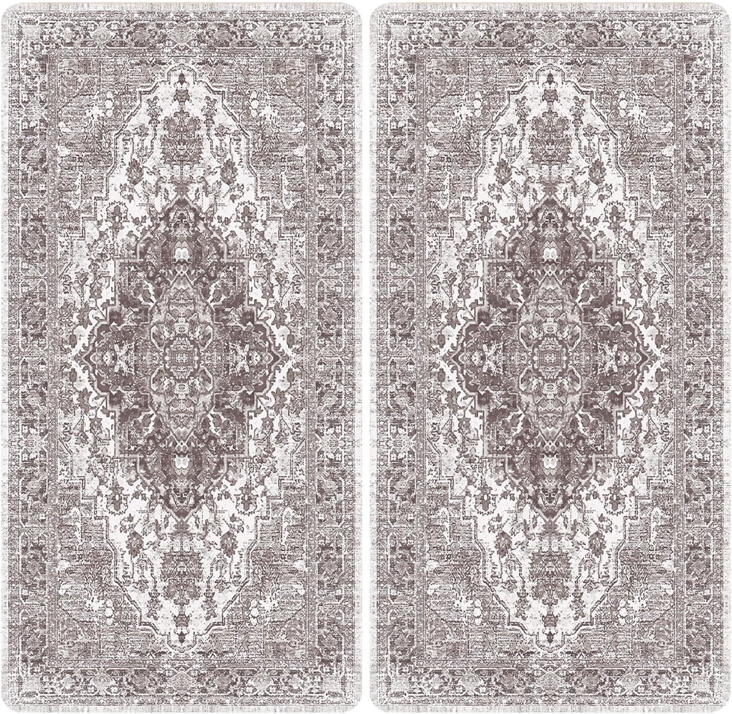 nunubaby Washable Pee Pads for Dogs, Stylish, Non-Slip and Leak-Proof Pee Pads. Reusable Potty Pads for Dogs for Crates and Floors.(Brown/Geo, 36" x72")