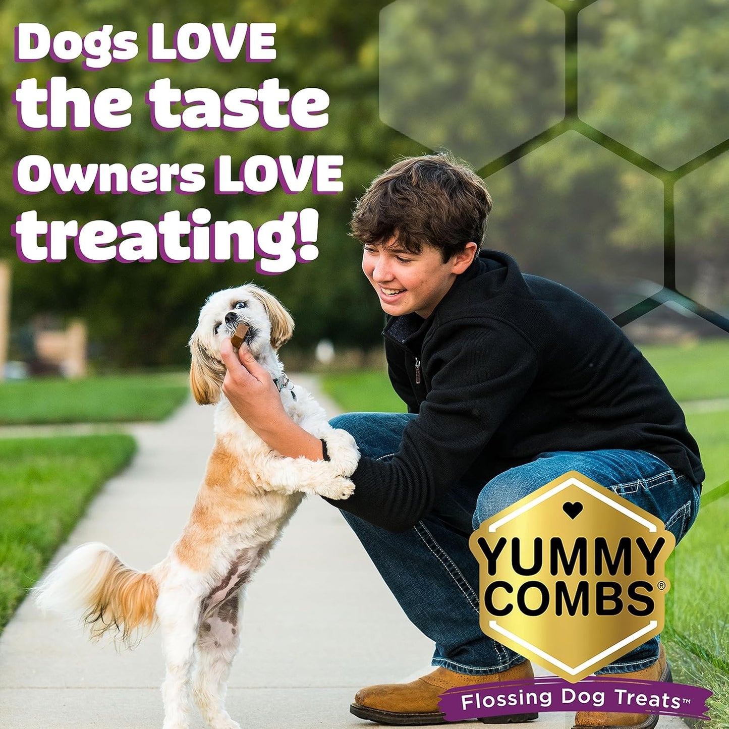 Dog Dental Treats – Vet VOHC Approved – Delicious Chicken Protein – Removes Tartar with Cleaning Comb Shape – Dental Dog Treats for Extra Large Dogs (36oz, 18 Count)