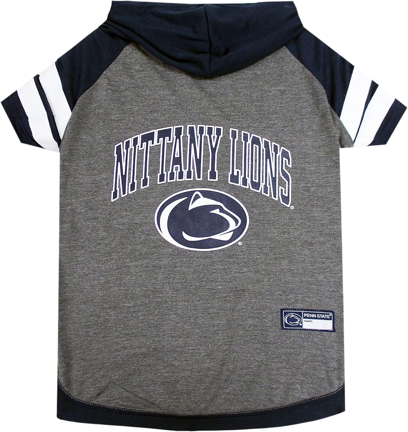 NCAA Penn State Nittany Lions Hoodie for Dogs & Cats, Medium Collegiate Licensed Dog Hoody Tee Shirt. Sports Hoody T-Shirt for Pets. College Sporty Dog Hoodie Shirt.