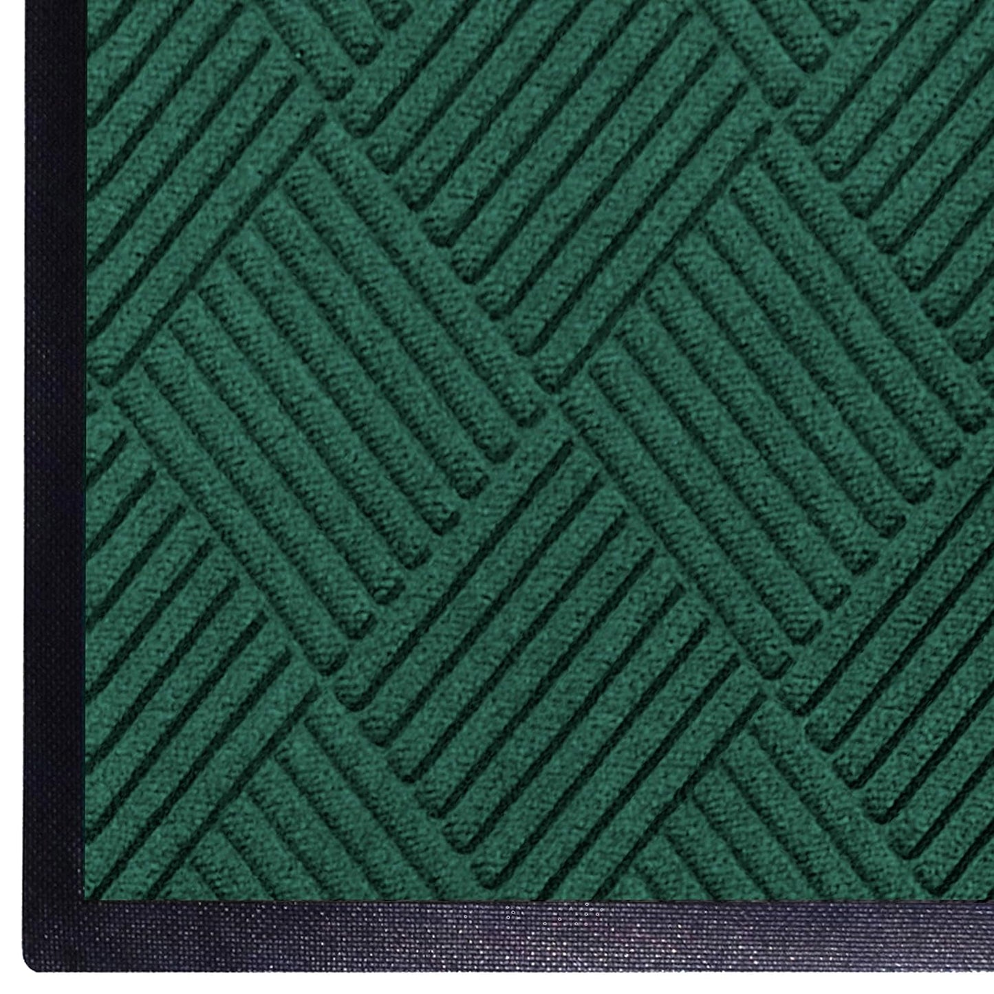 WaterHog Diamond | Commercial-Grade Entrance Mat with Rubber Border – Indoor/Outdoor, Quick Drying, Stain Resistant Door Mat (Evergreen, 4' x 6')