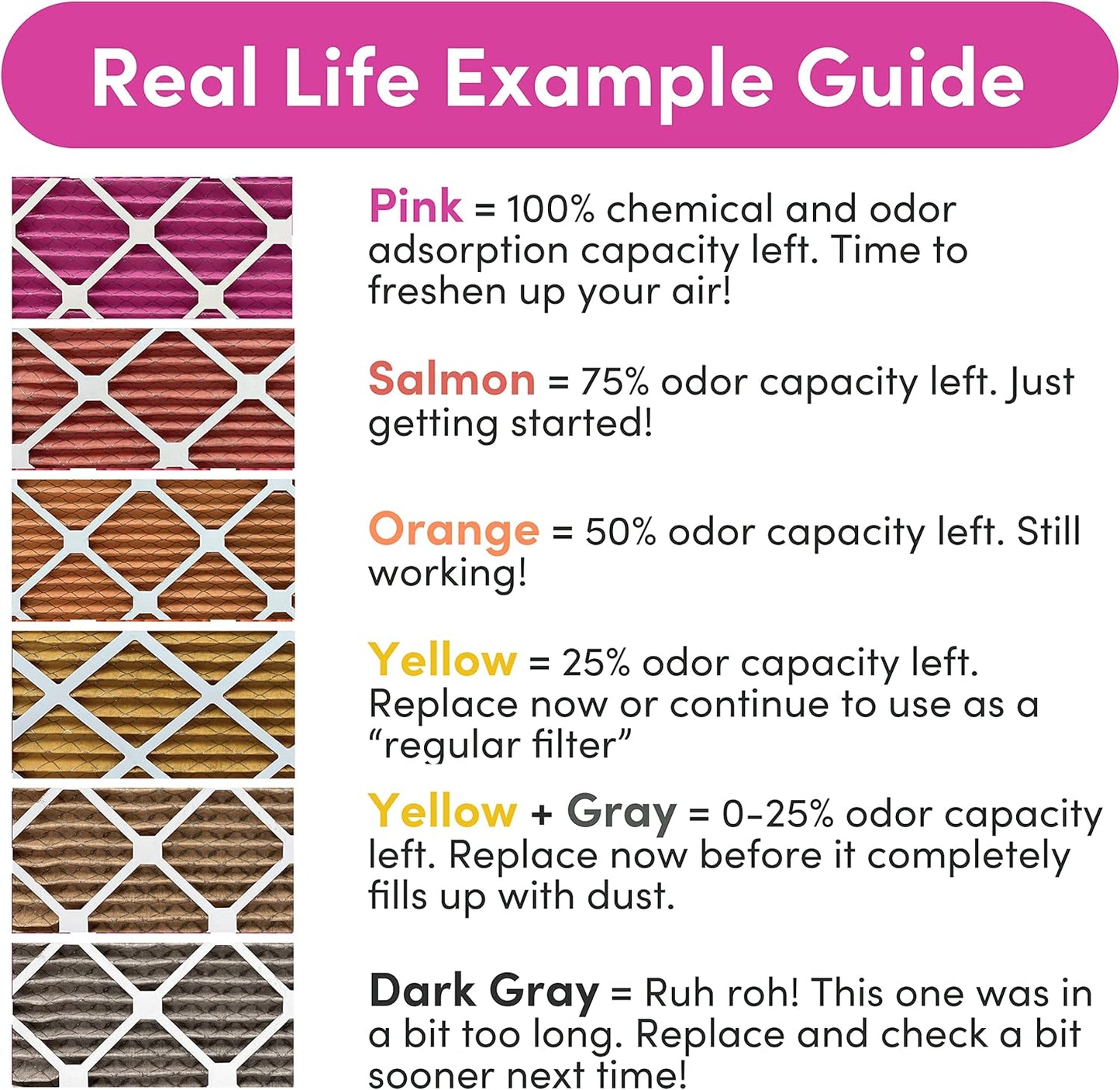 Colorfil 14x30x1 Air Filter (2-Pack) | Made in the USA | Color Changing | Remove Cat and Dog Odor | MERV 8 for Pet Hair Dander and Dust | 13.75"x29.75"x0.75" Exact Size