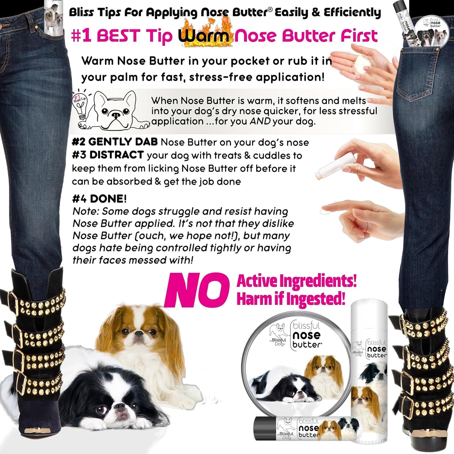 The Blissful Dog Japanese Chin Unscented Nose Butter - Dog Nose Butter, 0.50 Ounce