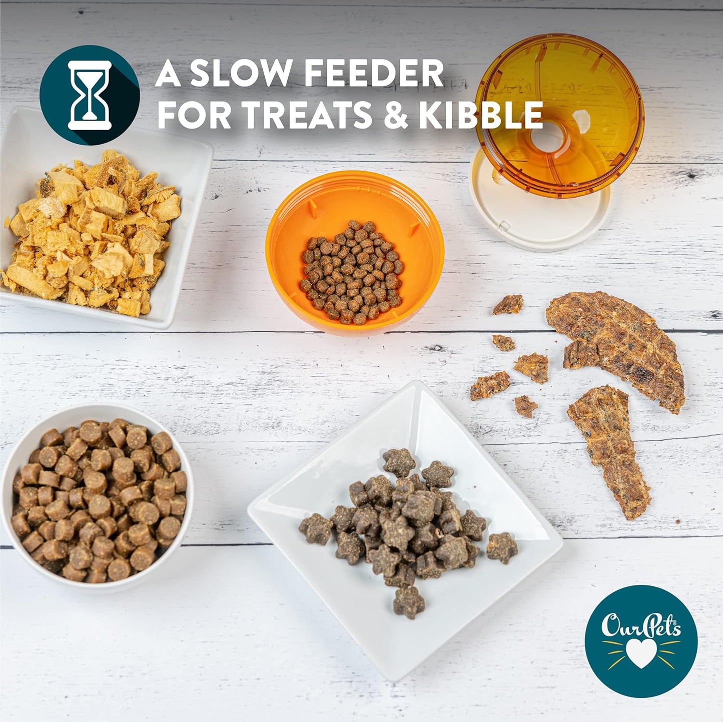 Our Pets Smarter Toys IQ Treat Ball - Colors Mary Vary - 4" - for Larger Dogs