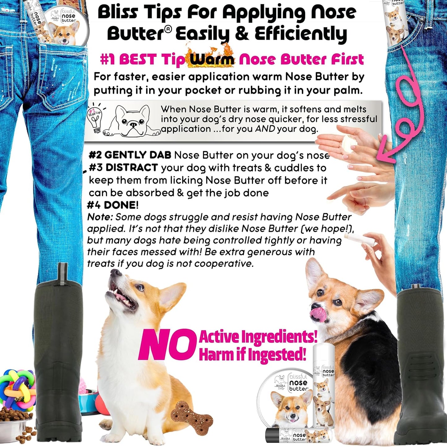 The Blissful Dog Corgi Unscented Nose Butter, 16oz