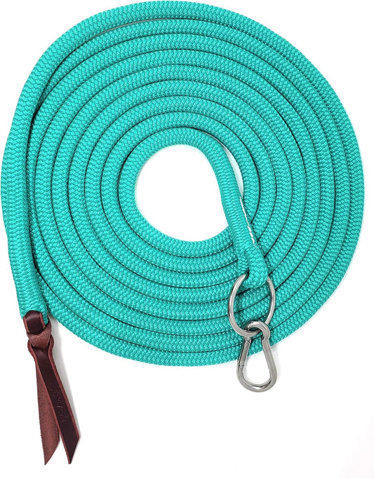 22' Long Line with SS O Ring and Carabiner (Turquoise)