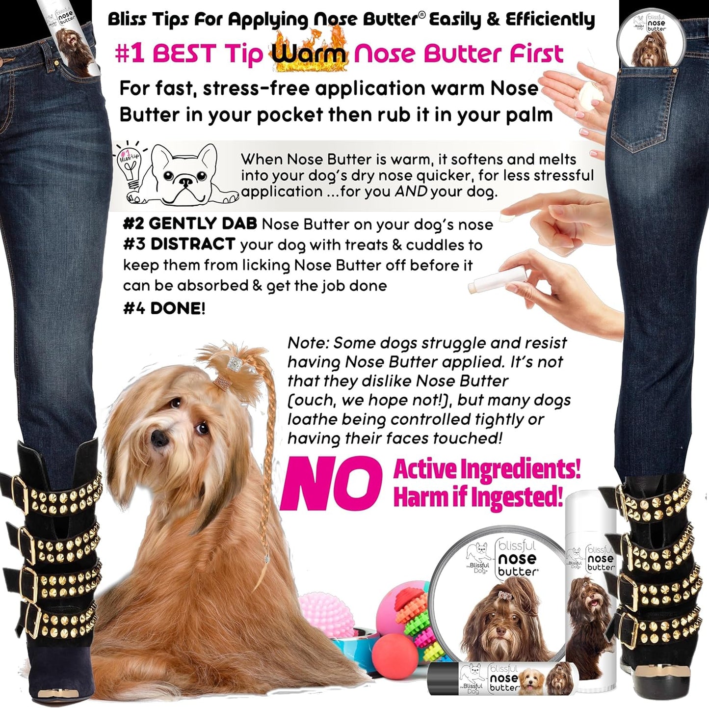 The Blissful Dog Havanese Unscented Nose Butter - Dog Nose Butter, 1 Ounce