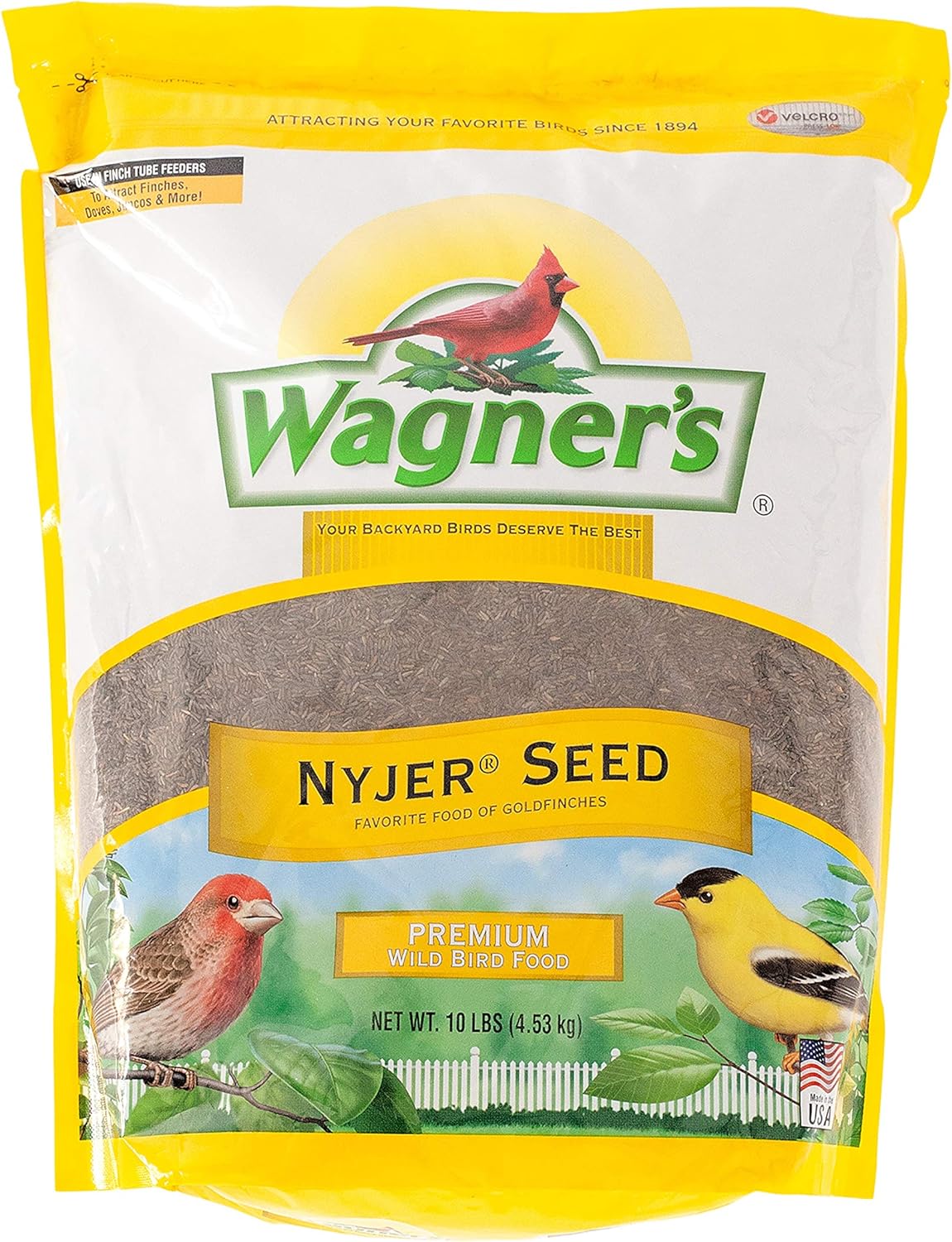Wagner's 10-Pound Nyjer Seed, 5-Pound Black Oil Sunflower Seed Wild Bird Food Bundle